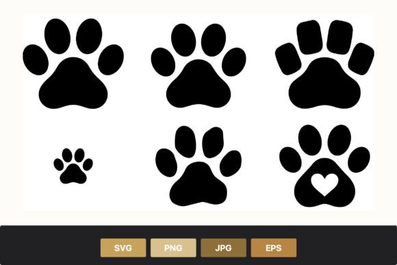 Black Paw Print Icons Review for Embroidery Projects