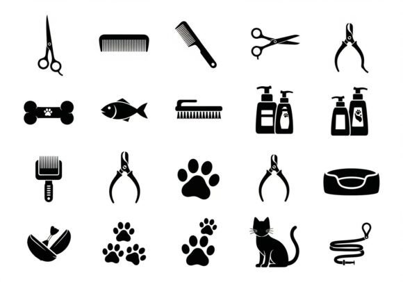 Black Pet Grooming Tools Embroidery Design Review