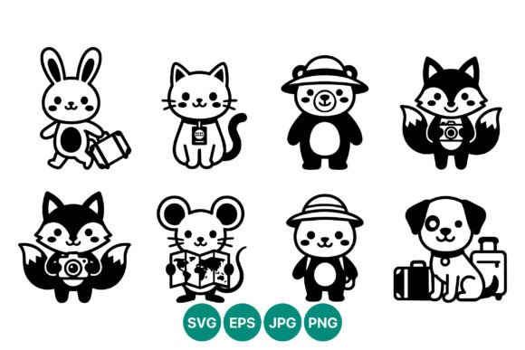 Cute Animal Travelers Vector Icons Set Review