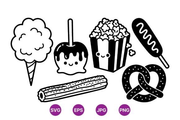Cute Carnival Snack Clipart Set Review