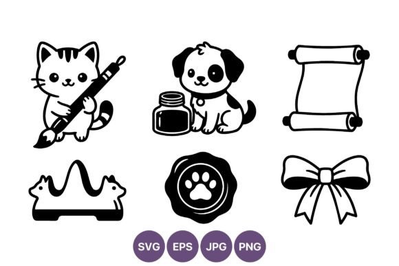Cute Cat Paintbrush Puppy Ink Bottle Embroidery Review