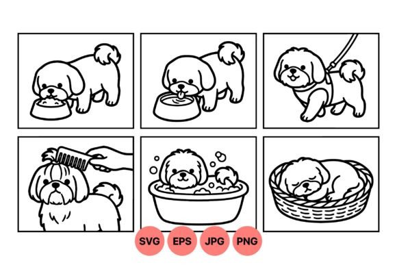 Cute Puppy Care Clipart Set Review