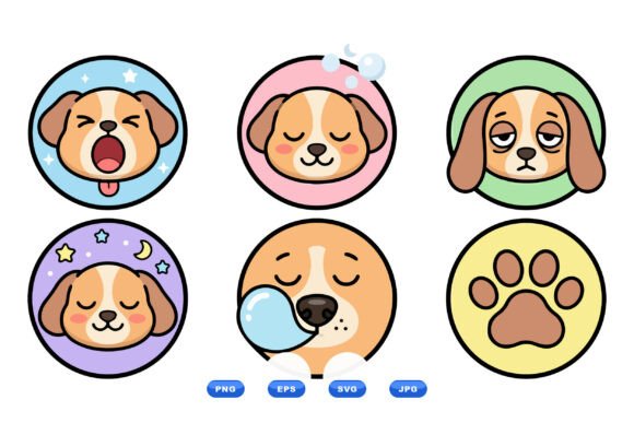 Cute Puppy Emoji Clipart Review for Embroidery