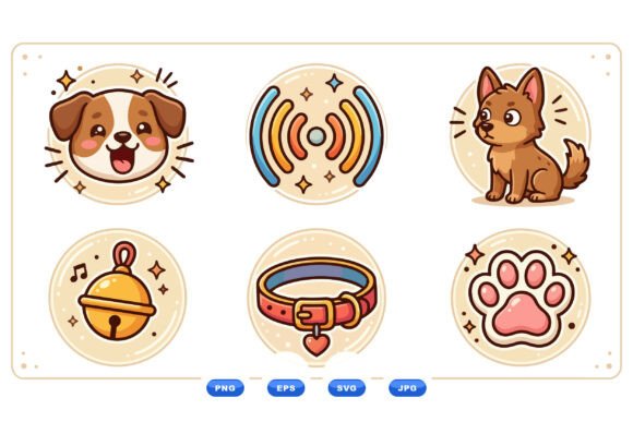 Cute Puppy Icon Clipart Set Review