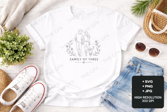 Family of Three T-shirt Design Review