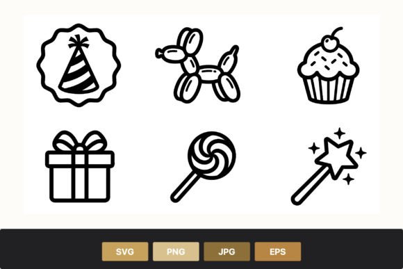 Party Line Icons Black White Review