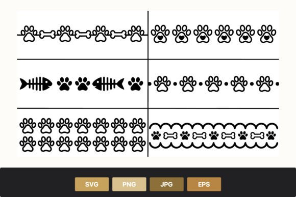 Paw Prints and Bones Seamless Border Review