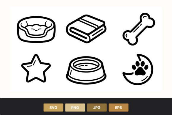 Pet Bed Blanket Bone Star Food Bowl