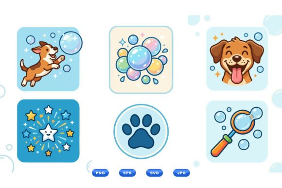 Playful Puppy Bubble Icons Review