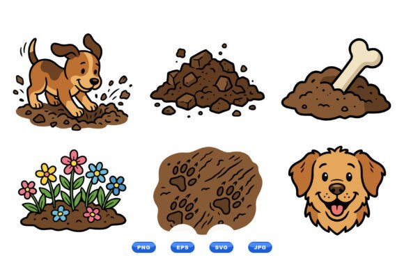 Playful Puppy Digging Clipart Review